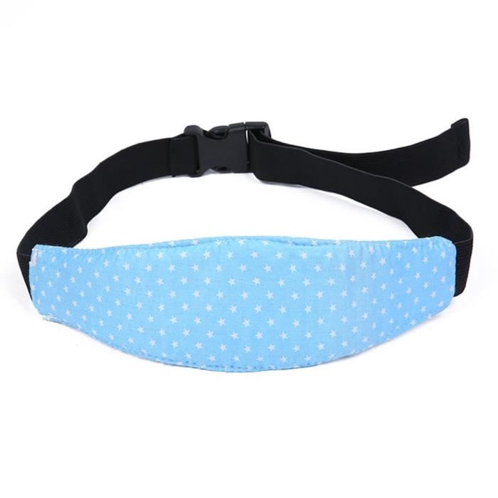 Sangle de sécurité en coton doux et antichute pour poussette pour bébé bleu