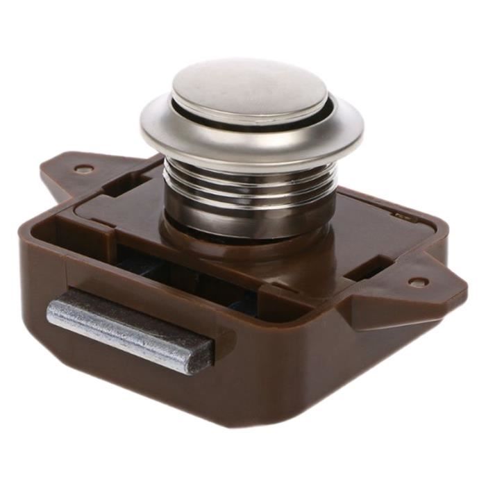 1 PièCe Voiture Verrouillage par PousséE RV Caravane Bateau Motor Maison Cabinet Tiroir Loquet Bouton Serrures pour Meubles