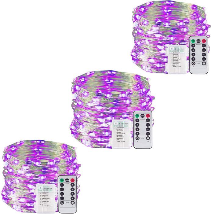 2 X 50LEDs Guirlande Lumineuse à Pile Opération ... - Rakuten