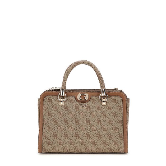 Sac à Main GUESS Erenia Girlfriend Satchel Logo Latte - Cartable Femme Élégant