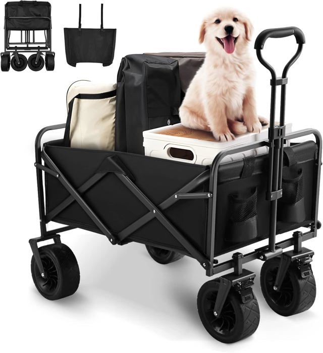 Toit Pliable Résistant à L'Eau Pour Chariot De Jardin - Pare-Soleil Oxford 600D Universel Pour Camping, Pique-Nique & Pêche