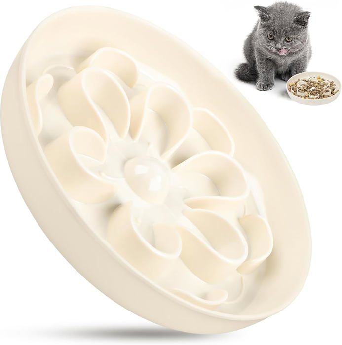 Gamelle Anti Glouton Chat ou Chien Gamelle Chat Florale pour Alimentation Lente Gamelle pour Chien Anti Glouton pour Animaux