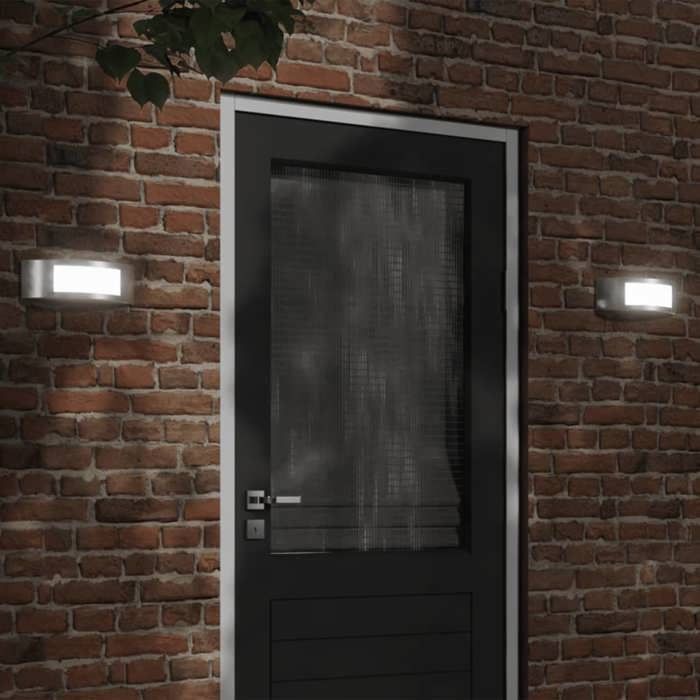 vidaXL Appliques murales d'extérieur 2pcs acier inoxydable éclairage mural d'extérieur lampe murale de jardin 4006303