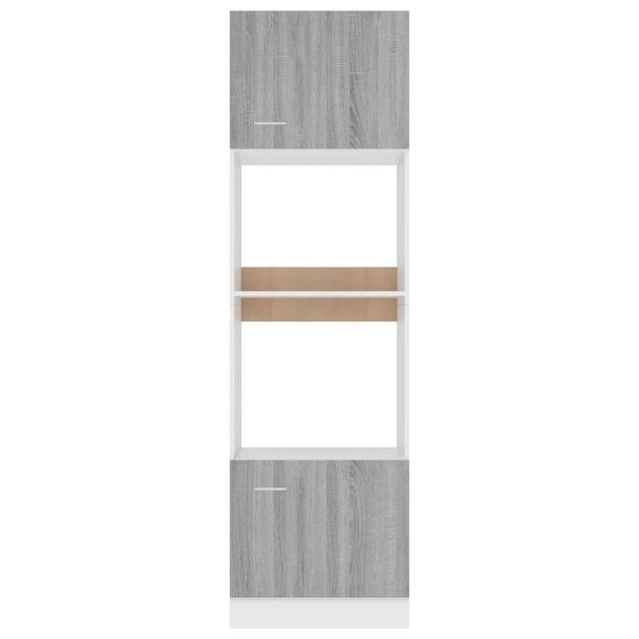 Promotion mai * Armoire à micro-ondes Lyon - Buffet de cuisine - Sonoma gris 60x57x207 cm EU7821815604