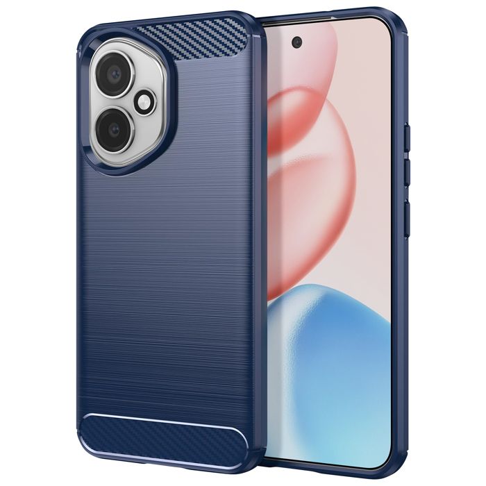 Avizar Coque En Similicuir Pour Honor Magic 6 Pro 5G - Texture Cuir Bleu - Gel Silicone - Bleue