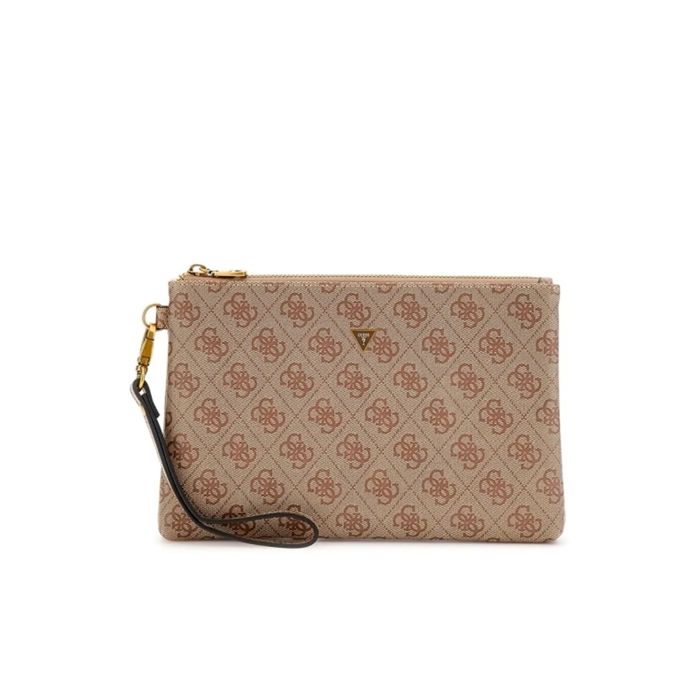 Pochette Guess Femme Motif All Over Beige Synthétique Pochette Guess Femme Motif All Over Beige Synthétique