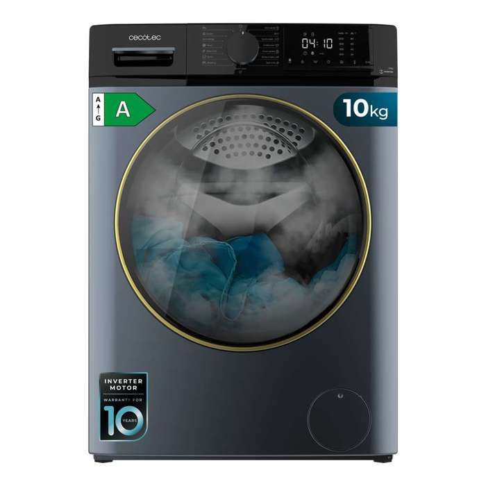 Cecotec Lave-linge à chargement frontal Bolero DressCode 10610 Inverter Ice Blue A - Cecotec