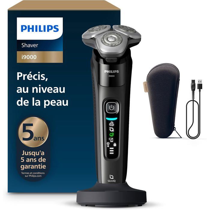 Philips Rasoir i9000 Rasoir électrique sec et humide encre Avec technologie Skin IQ Système Triple Lift & Cut Lame Dual SteelPrecision rotative à 360° Modèle X900010 - vue 9