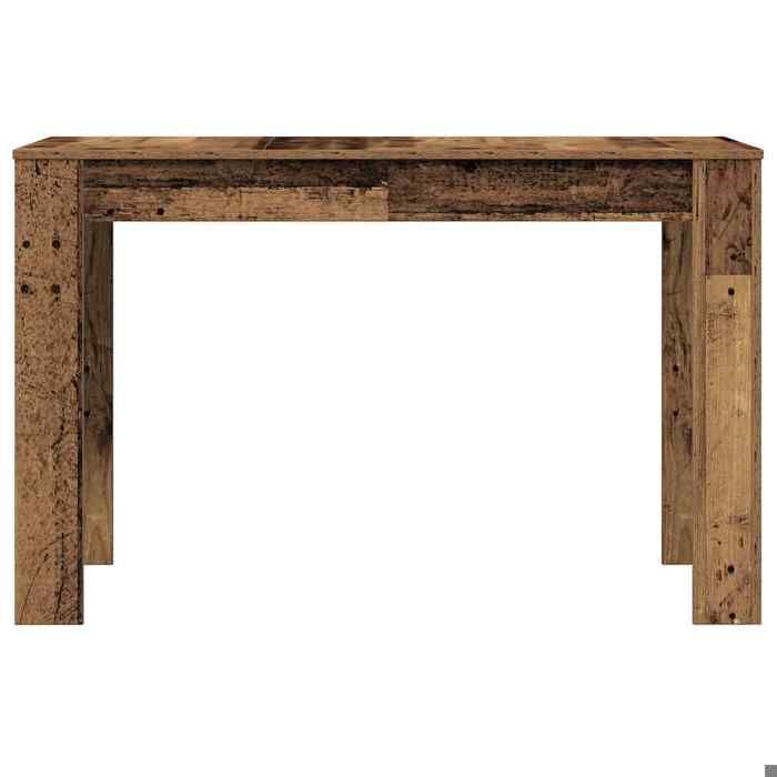 Table cuisine CLOUD Brun Table à manger - Design Élégant - vieux bois 120x60x76 cm - bois dingénierie tt593