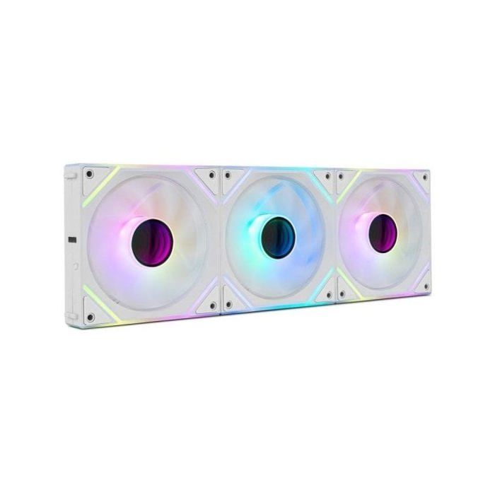 NOX Ventilador suplementario NOX Hummer PRO LINK 120mm ARGB conexión magnética blanco Kit 3 Unidades