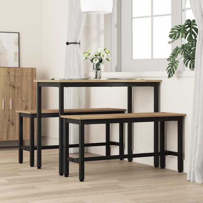 (Vente Chaude)Banc dentrée - CLOUD - Meuble de salle à manger - Chêne artisanal 100x32 5x48 5 cm 9138936