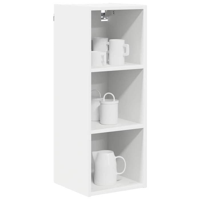 (NEW 2026)Blanc Placard/Armoire Haut - Armoire suspendue - CLOUD - Cabinet de cuisine - avec stockage Riga Blanc 30x29 5x80 cm 53428