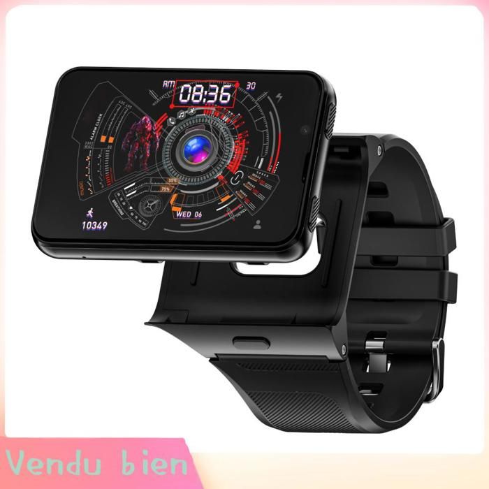 Garosa Smartwatch GPS Intégré Montre numérique avec deux caméras prenant en charge la 4G/5G compatible avec gps accessoires Noir