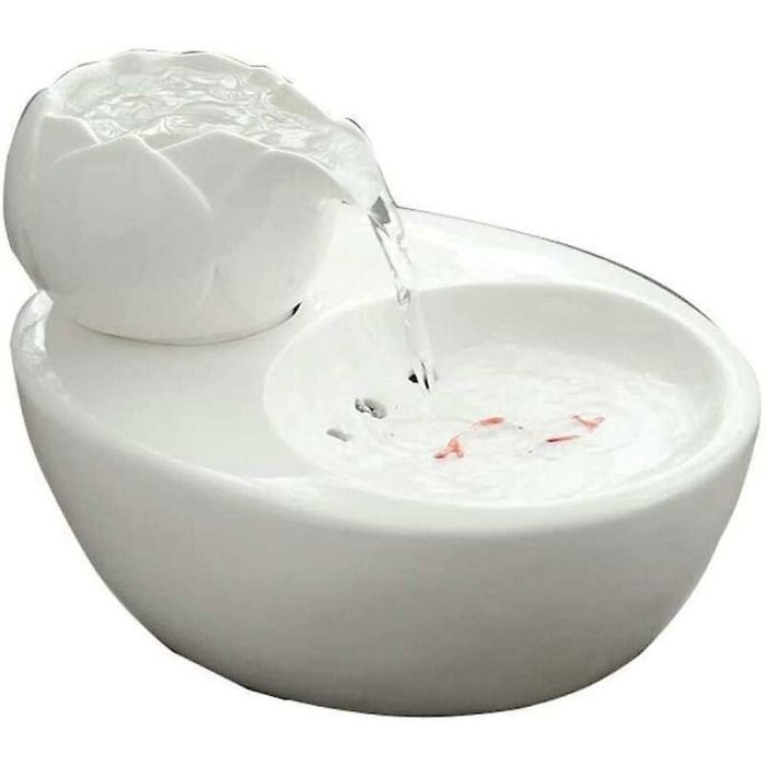 Fontaine à eau pour chat - - Céramique haute qualité - Dimensions 19x14x75 cm - Capacité 13 litres ENEVAOCT