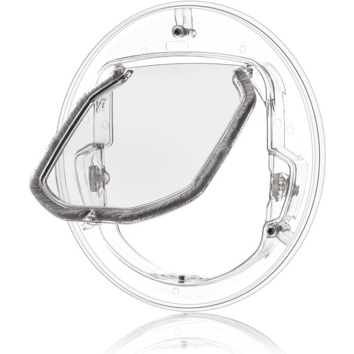 Chatière Pour Chat À Verrouillage 4 Voies Rabat Transparent Silencieux 30X30X2Cm Pour Chat Petit Chien Adaptable Double Vitrage