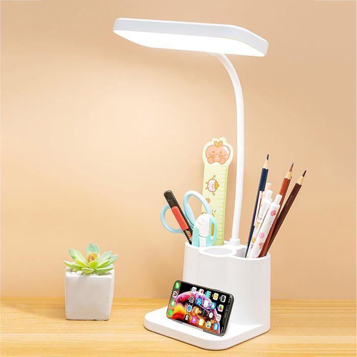 Lampe de bureau LED - Rechargeable USB - Protection des yeux - Gradation tactile - Design contemporain