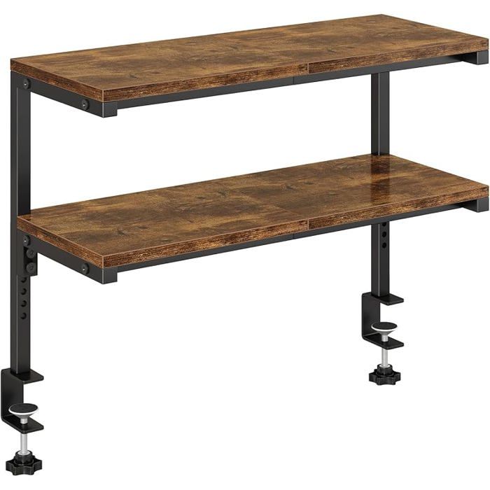 Étagère de Bureau avec Pince 58x425CM Marron VITRINE
