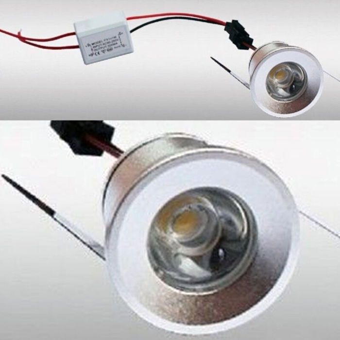Spot LED encastrable trou 25 mm 1 LED 1 W lumière chaude/froide pour lintérieur IP20 - Blanc chaud