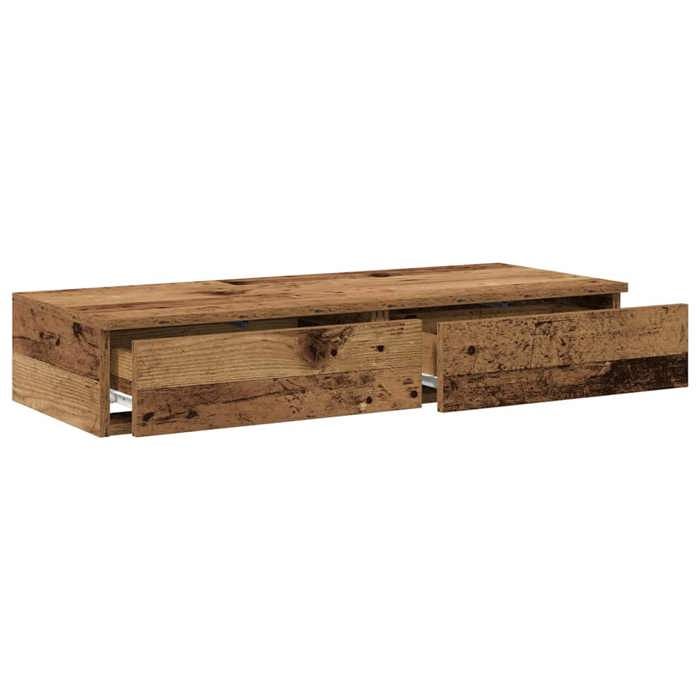 Tiroirs de lit Moderne Meuble de chambre/salon avec tiroir Bois ancien 100x36.5x16.5 cm CC38