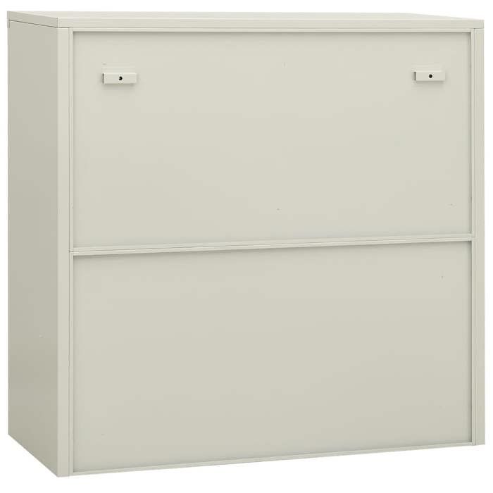 Meuble Rangement - HAOSHOP - Armoire de bureau Gris clair 90x40x90 cm Acier&01_29869