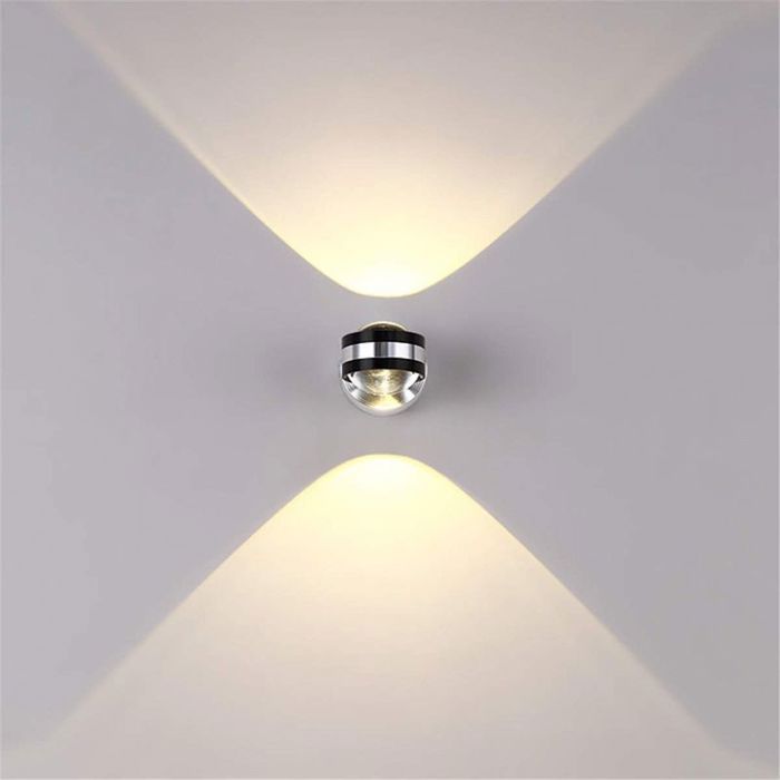 Applique murale LED 6W - Design moderne créatif Éclairage décoratif aluminium - Chambre salon couloir - Blanc chaud