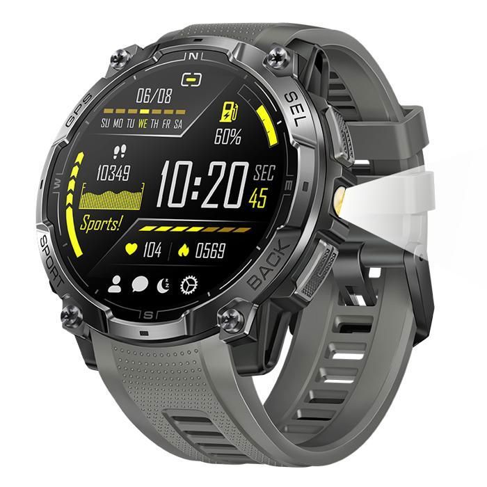 Montre connectée outdoor - Chronus - Écran AMOLED 1 43 pouces - Résolution 466x466 pixels Gris
