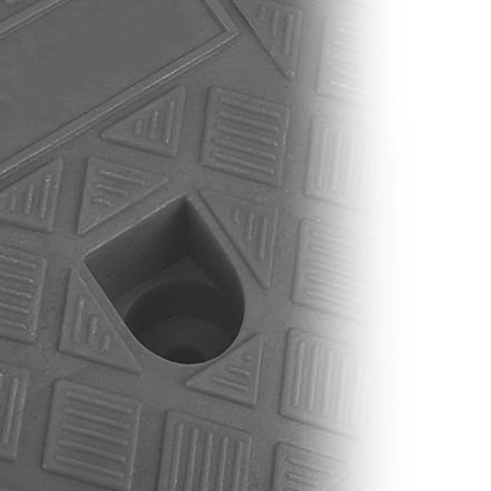 Rampe De Seuil En Plastique Flexible Antidérapante 50x13x3 Cm - Pour Entrée Maison, Garage, Trottoir, Intérieur/extérieur