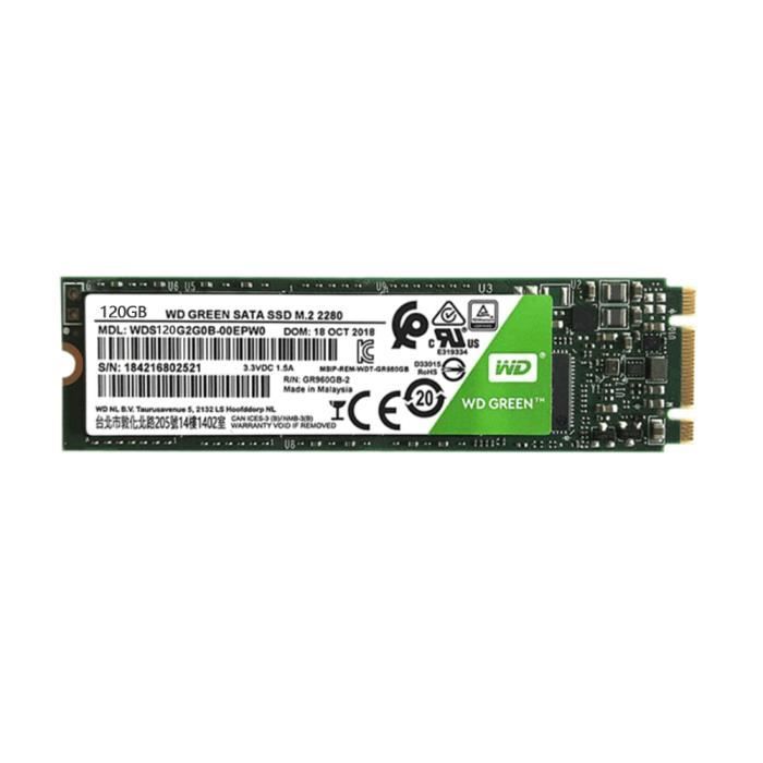 Disque SSD WD Green 120 Go pour PC SSD SATA 6 Go - s M.2 2280 (WDS120G2G0B) Reconditionné - Andoer reconditionné disponible sur Cdiscount Seconde Vie