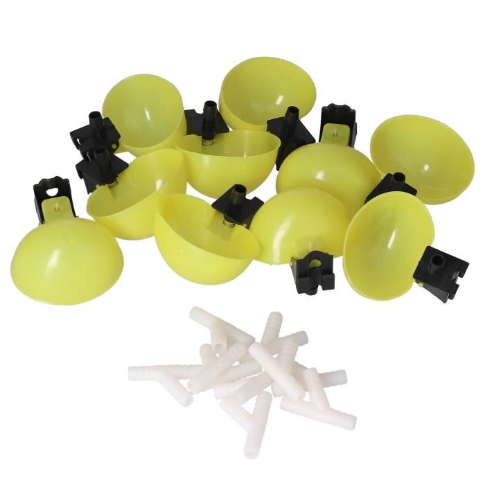 Lot De 16 Abreuvoirs Automatiques Pour Volailles - Abreuvoir Poules Canards Oies - Rouge