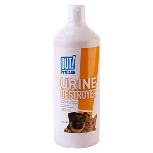 Nettoyant pour urine danimaux - OUT! - 90139 - 1 litre - Enzyme naturelle - Élimine les taches et odeurs