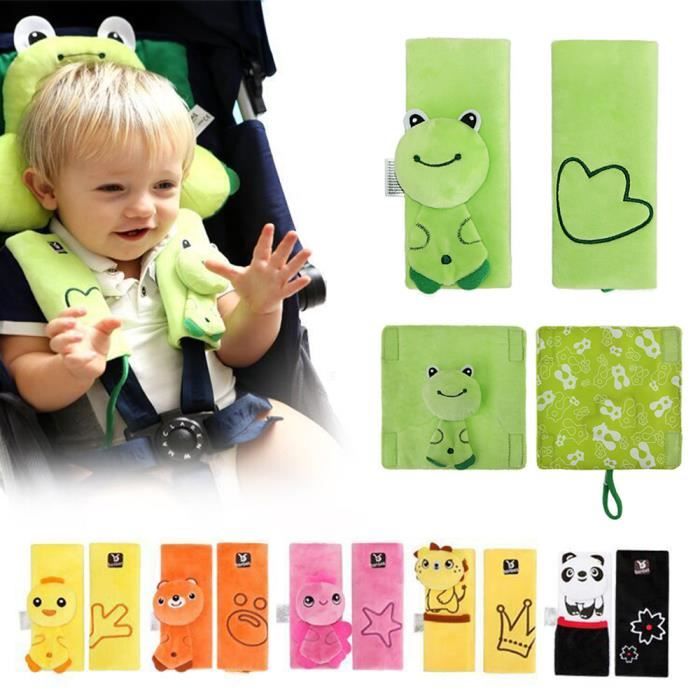 ceintures de sécurité épaulière protection ceinture sièges auto coussins de ceinture pour enfants filles HECKBO® 2x protections pour ceinture de sécurité avec motif de prince princesse grenouille 