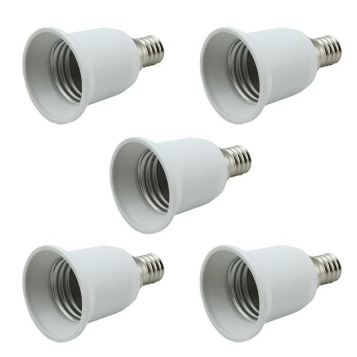 5PC E14 à E27 base socket ampoule lampe support adaptateur