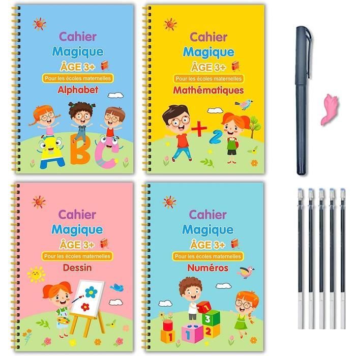 Enfants Dur Stylo Fadeable Pratique Cahier, Puzzle Science Et Éducation  Réutilisable Calligraphie Numérique 3D 0-100 Manuel D'écriture Manuscrite  Apprentissage Mathématiques Livre Écriture, Cadeaux Et Jouets Pour Les  Enfants De La Maternelle 