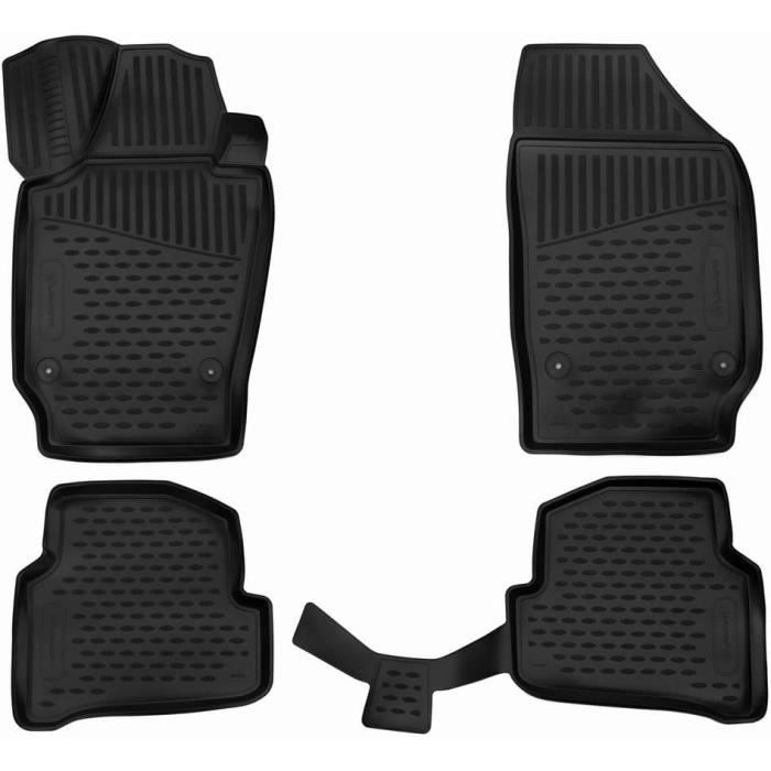 Tapis De Sol Caoutchouc Rezaw-Plast Pour Fiat Qubo (2007-2020) - Ensemble Complet Antidérapant - Neuf