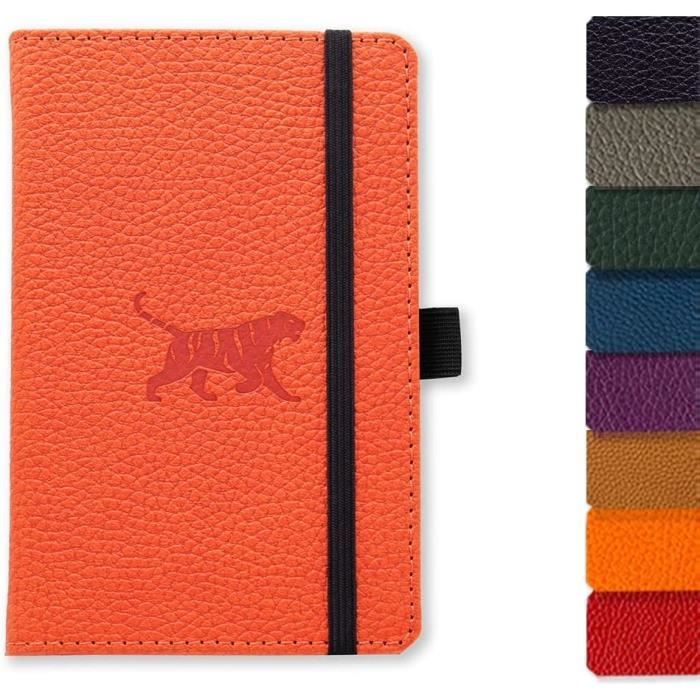 Carnet De Notes Dingbats* Faune A4 - Couverture Rigide Cuir PU - Ligné - 192 Pages - Élastique
