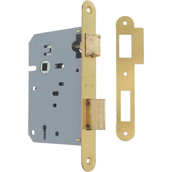 Serrure à Mortaise Et Levier De Porte Atrium - Chrome Poli, Laiton, Ovale, Prêt à Installer