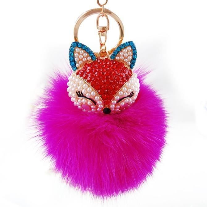14 Pompons En Fausse Fourrure Avec élastique - Diamètre 8 Cm, 7 Couleurs - Pour DIY, Déco, Chapeaux, Sacs, Porte-clés