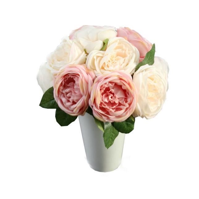 Rose artificielle Soie Fleurs 5 Fleur Corolle Feuille Jardin Décor  Bricolage rose YJL60725771_1904 - Cdiscount Maison