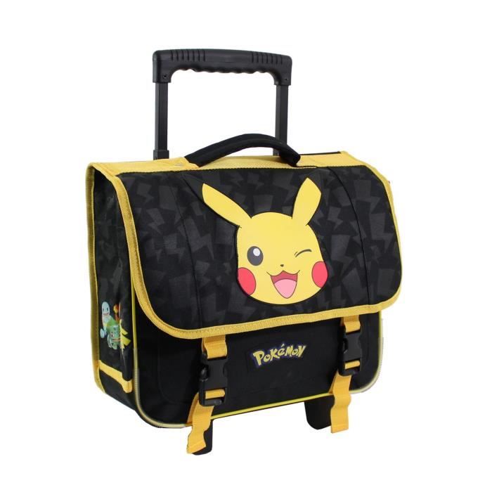 Cartable Scolaire ?� Roulettes Pokemon 160-8000 - Noir Noir Noir - Cdiscount