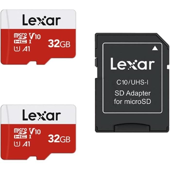 Carte Micro SD 128 Go, Carte Mémoire microSDXC + Adaptateur SD, microSD  Vitesse de Lecture Allant jusqu'à 100 Mo-s, A1, U3, C1[17] - Cdiscount  Appareil Photo