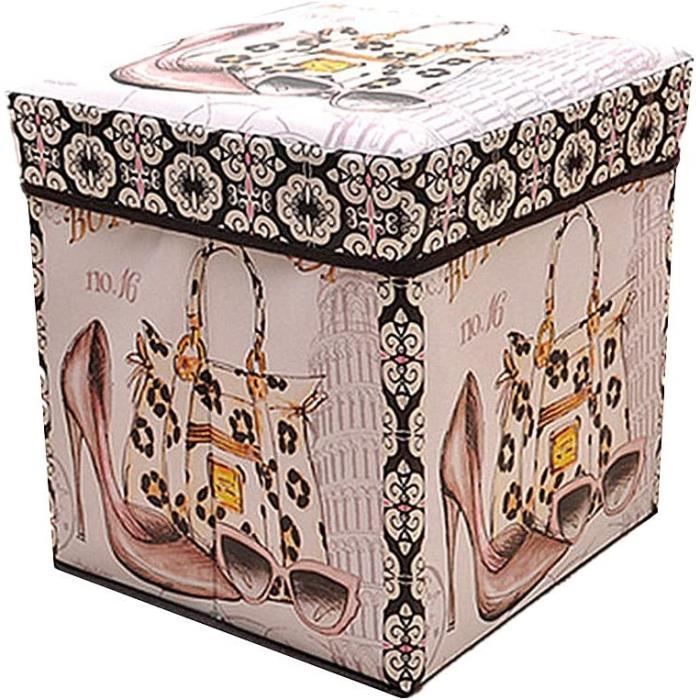 Pouf Coffre Rangement Pouf De Salon Pouf De Rangement Pouf Repose-Pieds De Stockage Poufs Petit