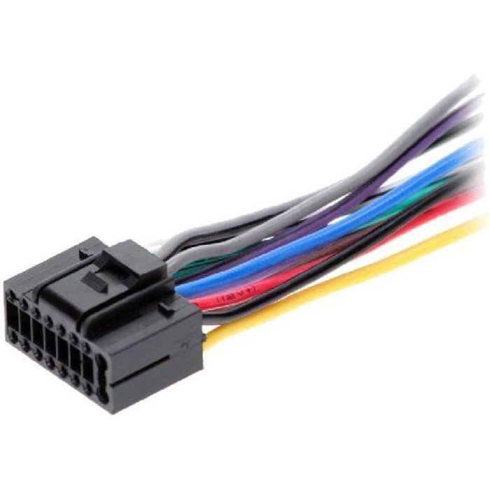 Connecteur ISO pour Autoradio Kenwood Adaptateur ISO câble convertisseur fiche Faisceau Adaptateur de connecteur de harnais femelle de bus ISO 16 broches replacement pour Kenwood NC 