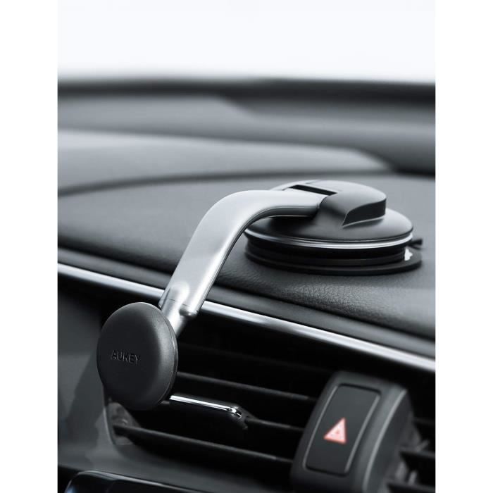 AUKEY Support Téléphone Voiture Magnétique Ventouse avec Rotation à 360  Degrés Support Portable Voiture Universel pour Tableau de - Cdiscount  Téléphonie