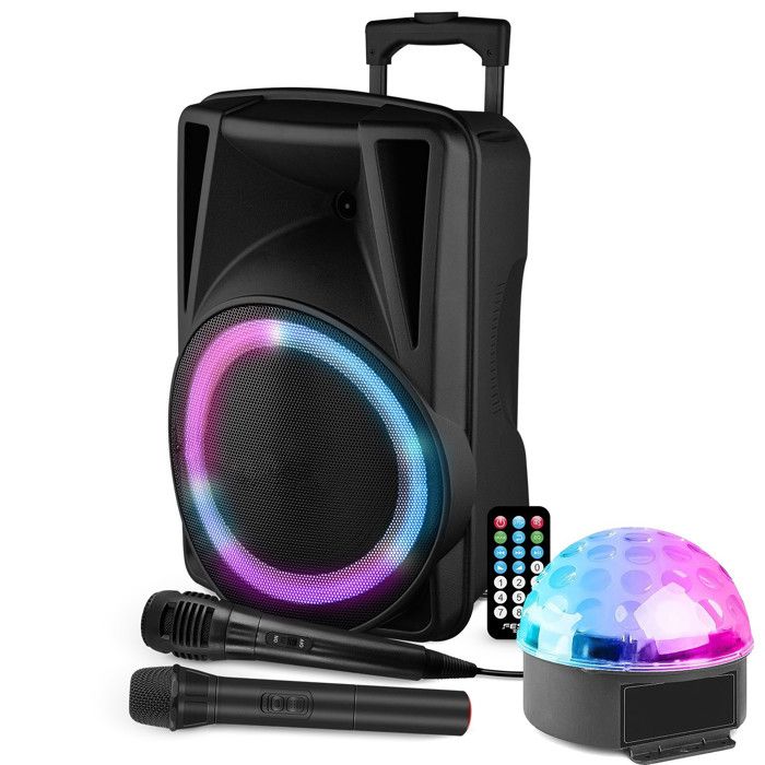 Enceinte Bluetooth Waves Avec Bruit Blanc Et Éclairage RGB - Son 360° - Design Lecteur Disque Vintage - Pour Détente, Sommeil, Bureau
