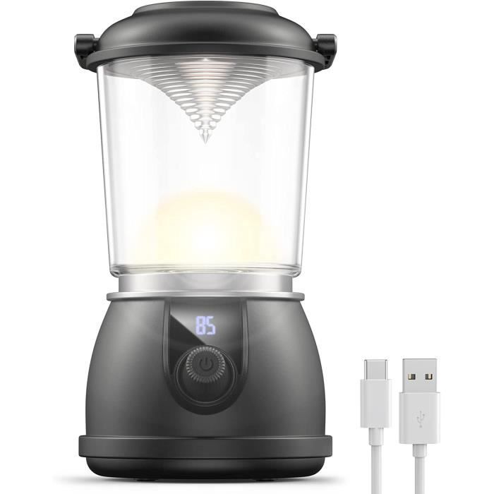 Lampe Camping Rechargeable – Lampe Torche Led Puissante À 4 Vitesses – Étanche 6 Perles Led Pour
