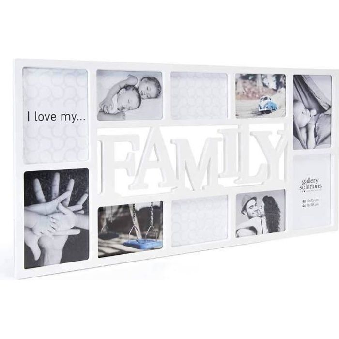 Cadre Photo Galerie Family Plastique Blanc