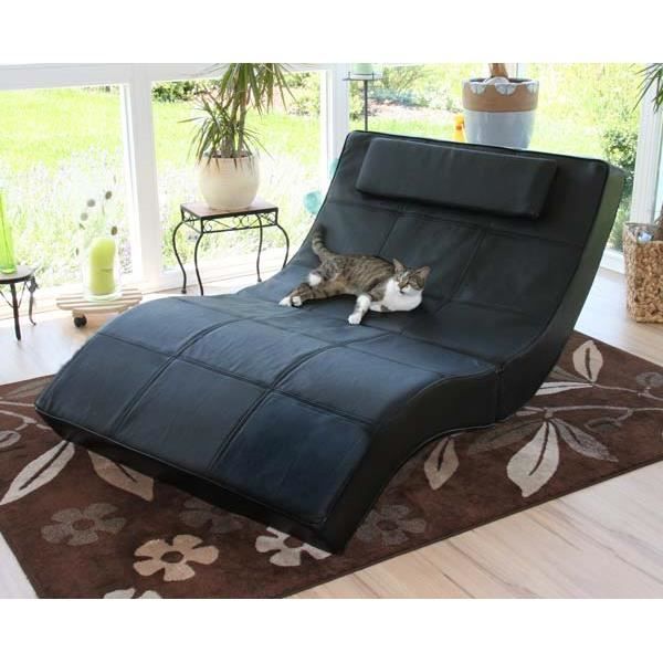 Relax Chaise longue Livourne II cuir/cuir synthétique recamiere chaise longue