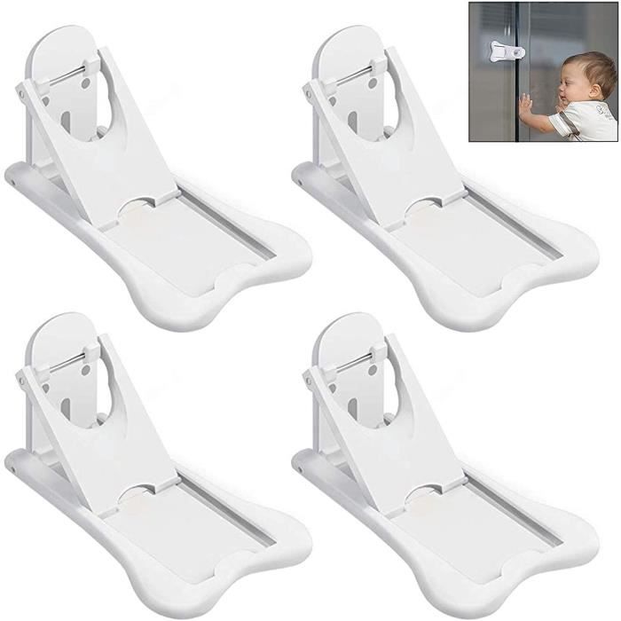 4 pièce sécurité enfant portes de placard, serrure de porte coulissante  pour bébé avec patin adhésif - Cdiscount Puériculture & Eveil bébé