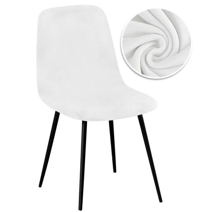 Lot De 2 Housses De Chaise En Velours Extensible Deisy Dee – Turquoise – Lavables Et Amovibles