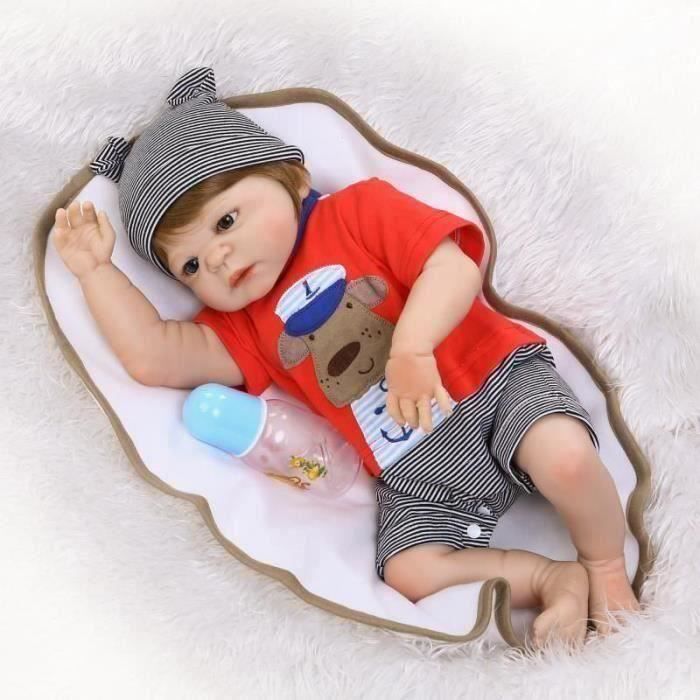 Adorable 57 Cm Npk Plein Silicone Bebe Reborn Poupee Vivid Garcon Poupee Jouets En Rouge Vetements Bebe Enfants Jouent Maison Joue Achat Vente Poupee Cdiscount